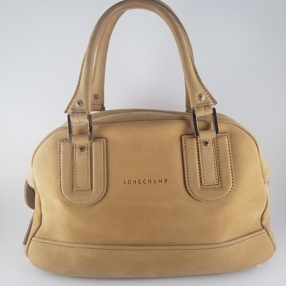 LONGCHAMP Cosmo Nubuck Leather Satchel